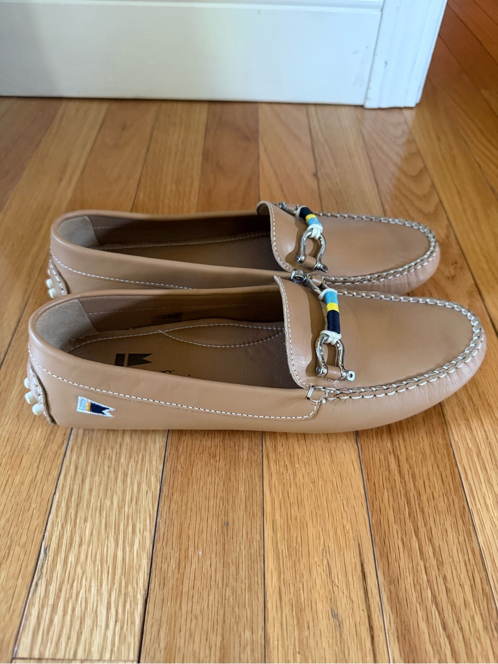 Riomar Women's Tan Leather Loafers with Bit Hardware Size US 9/ 39.5 - Paid $209